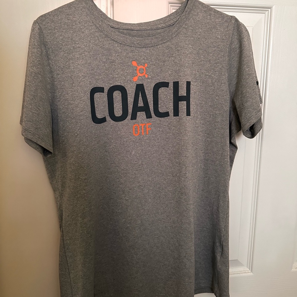 Gray T-Shirt with Bold COACH Print